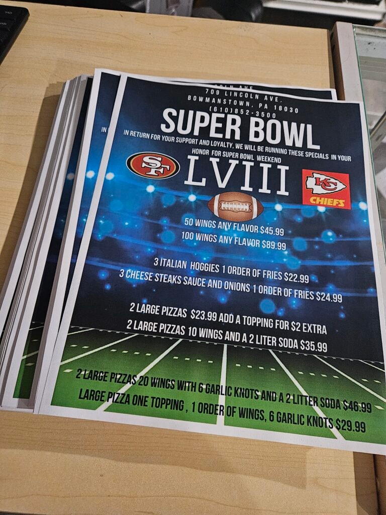 Small print promotional flyer