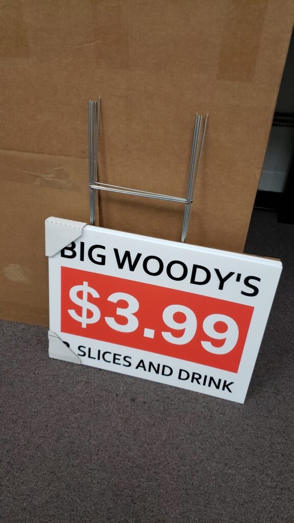 Yard sign promotional signage